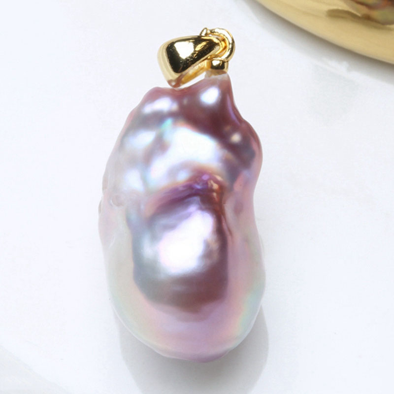 天然淡水巴洛克珍珠性价比妖紫金