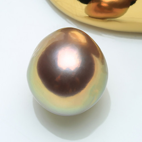 大龙珠扁珠天然色炫彩牛油果珍珠