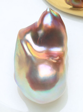 【精品牛油果】15MM天然淡水巴洛克珍珠油画极光炫巴散珠DIY BPI