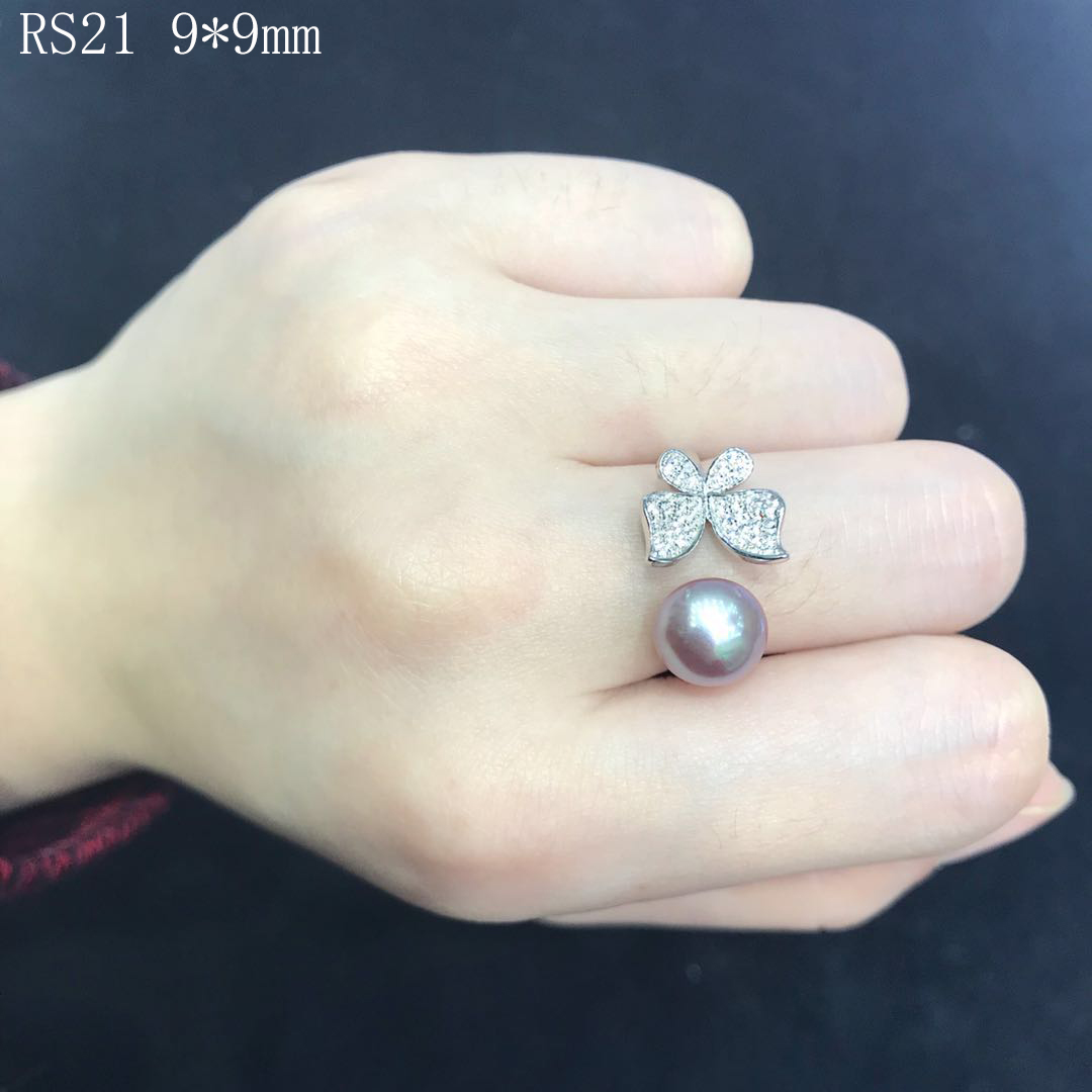 优雅个性简约仙女可调节扁圆戒指