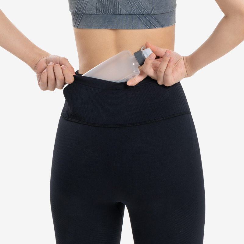 UTO悠途压缩裤男跑步长裤女马拉松专业运动健身长裤手机腰包裤子