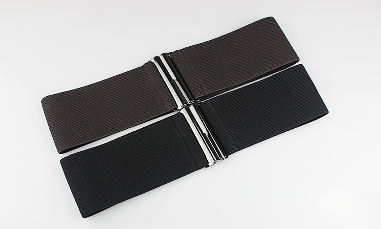 百搭风7cm松紧黑色咖啡色皮带