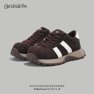 歌诗茵厚底阿甘鞋女2025年新款秋季休闲运动跑步鞋百搭增高德训鞋