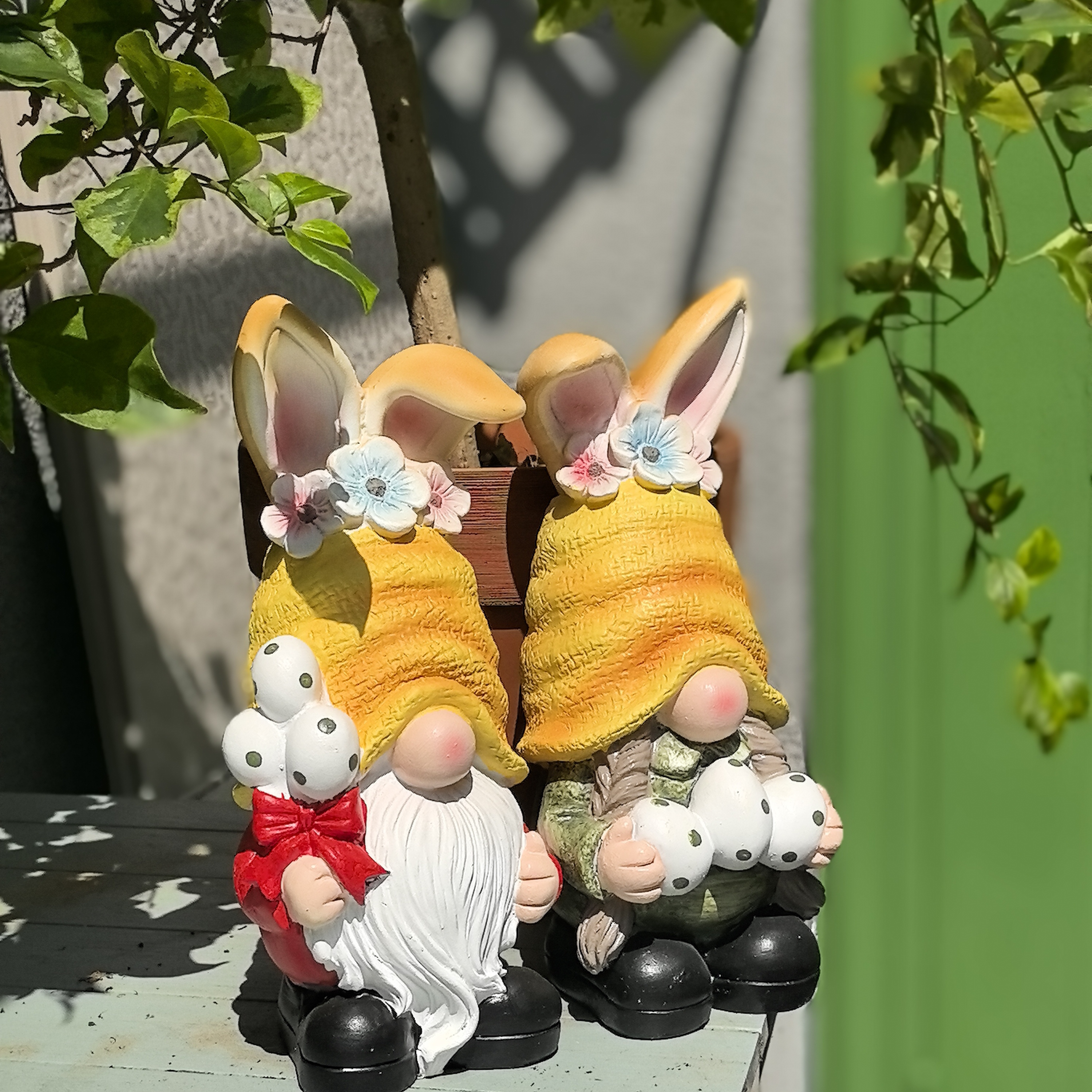 高26cm树脂花园庭院摆件兔子地精小珠儒礼物户外精灵摆件