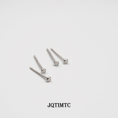 通体s925银简约中性耳钉