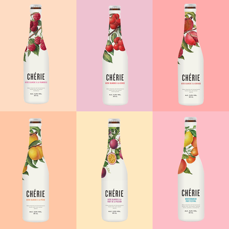 cherie330ml比利时多口味果啤