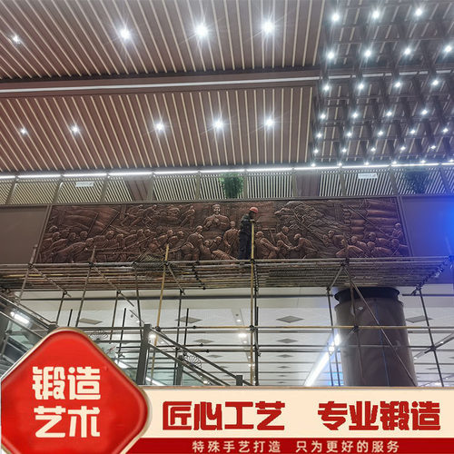 大型紫铜锻造铜浮雕户外城市园林景观佛手雕塑铜錾刻直销厂家