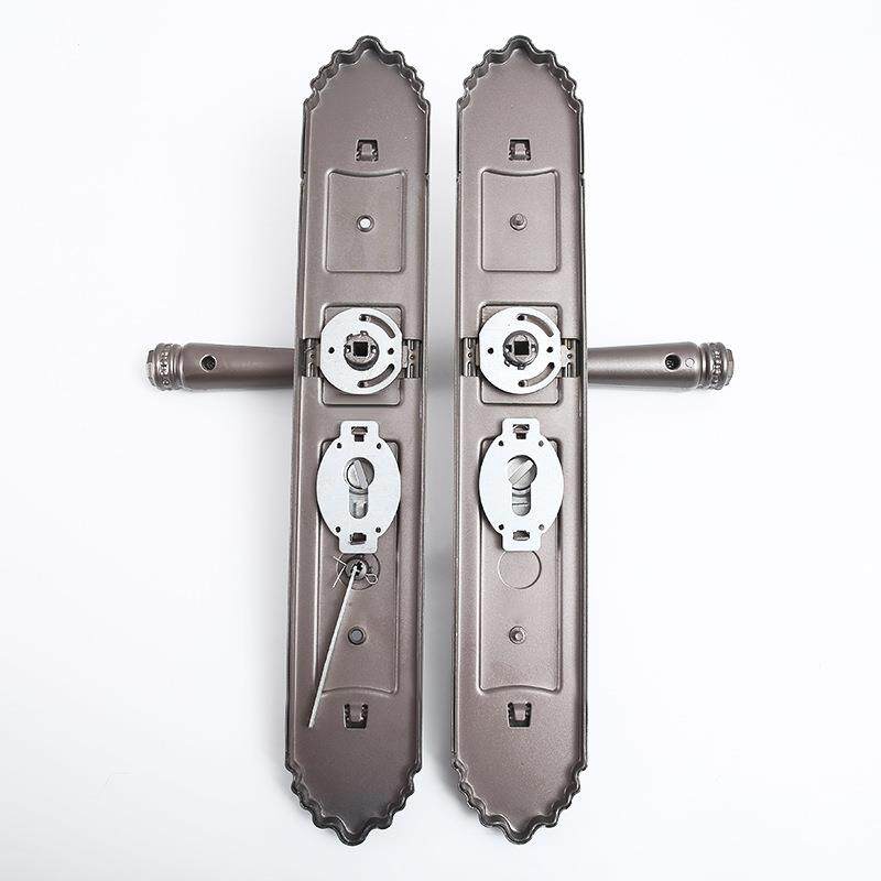 410*71古拉手铜防盗色门把高档别墅入户门执手门锁双开门手.