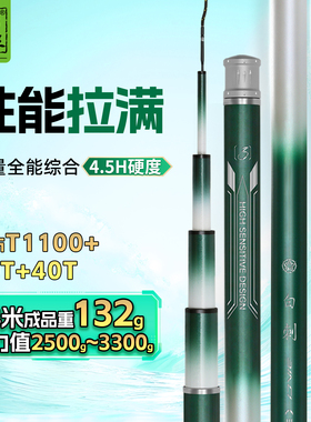 钓鱼王白刺三代综合竿轻硬轻量化台钓手竿28调碳素休闲鲫鱼鲤鱼竿
