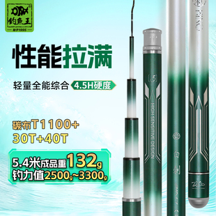 钓鱼王白刺三代综合竿轻硬轻量化台钓手竿28调碳素休闲鲫鱼鲤鱼竿
