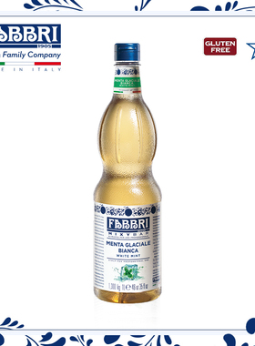 法布芮Fabbri 白薄荷糖浆汁 White Mine Syrup 原装进口 1.3kg/1L