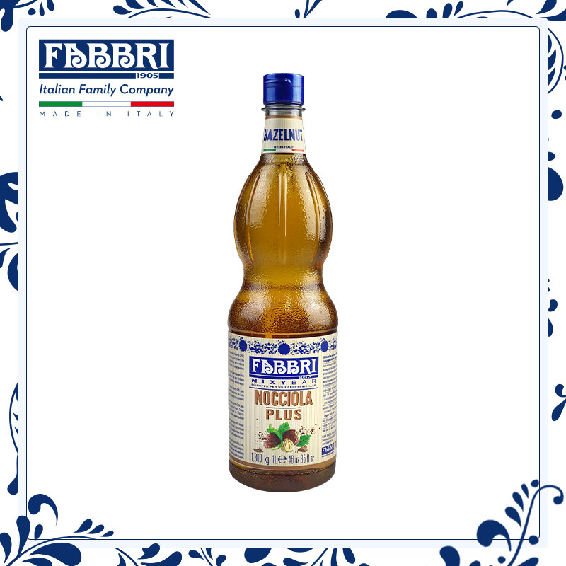 Fabbri法布芮加号榛子味糖浆商用专用风味饮料意大利进口1.3kg/1L