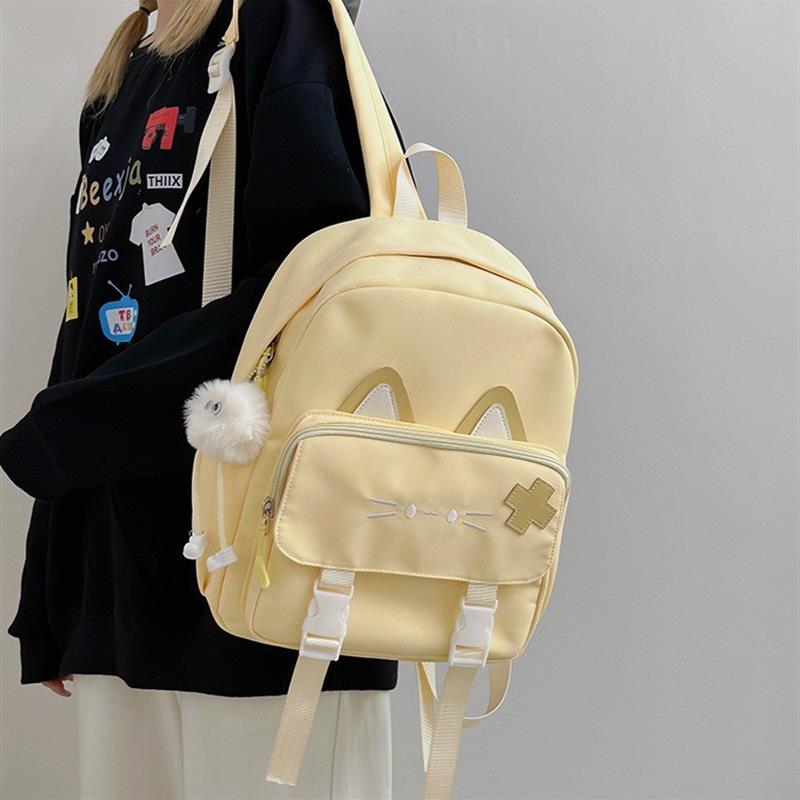 日系可爱卡通小猫咪双肩包女孩幼儿园小中班软萌萌儿童春游小背包