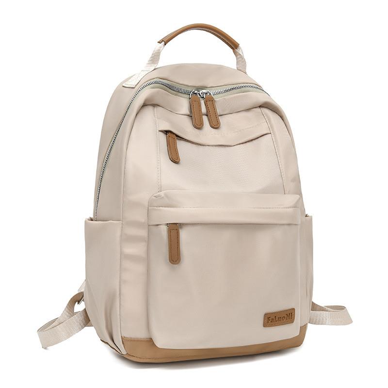 森系大容量纯色双肩包女通勤包女双肩包单肩包出行旅行背包