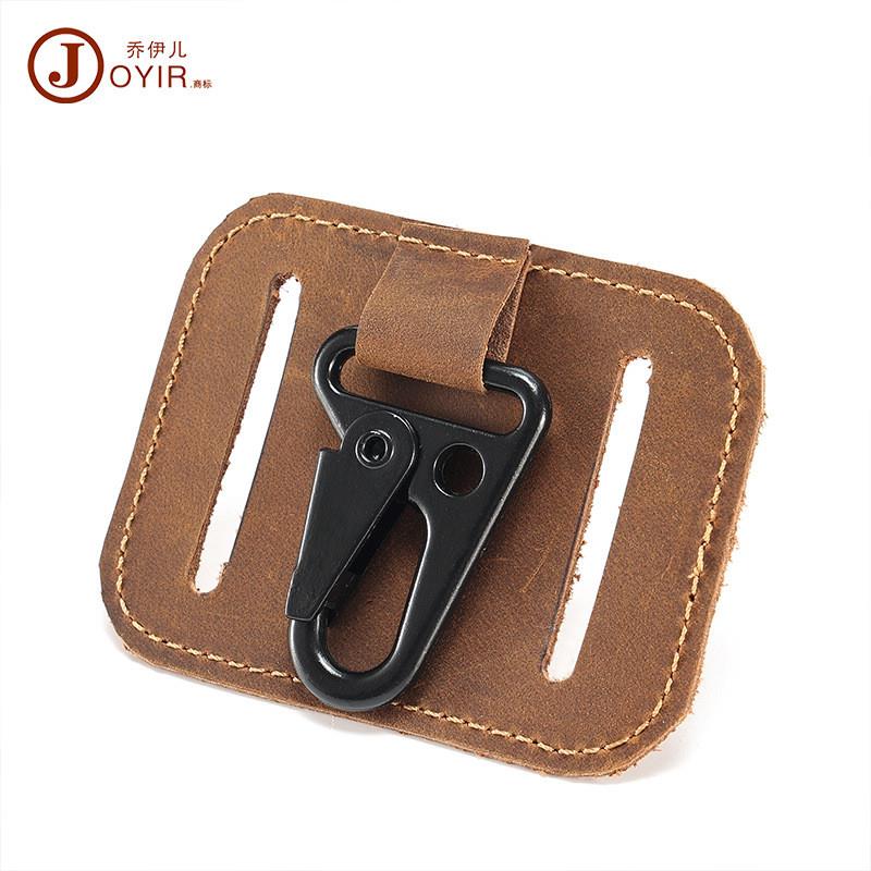 新款疯马皮汽车钥匙鹰嘴扣随身皮带扣EDC手工真皮钥匙扣男士