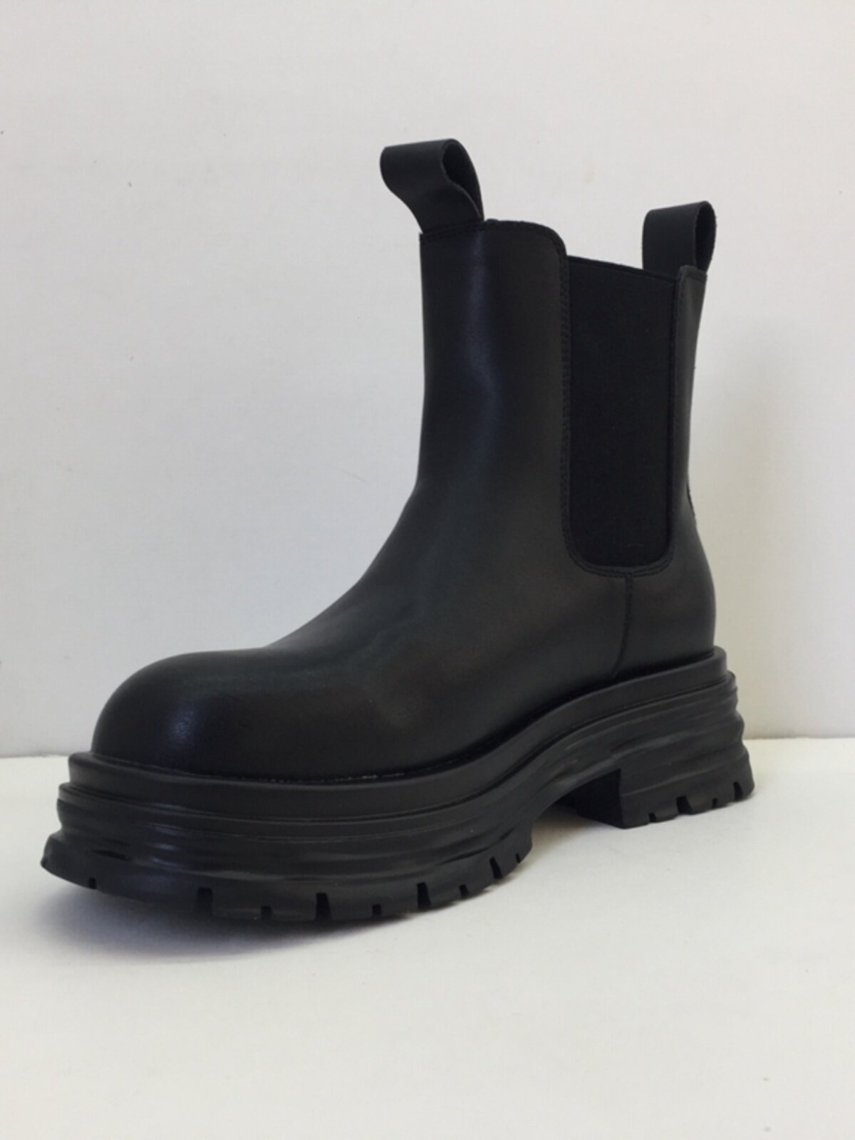 첼시 여성 부츠 2023 가을  가죽 패셔너블 우아한 미드 튜브 굴뚝 부츠