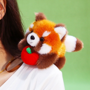 创意可爱小熊猫站肩金丝猴白面僧猴毛绒玩具肩膀磁吸玩偶儿童公仔