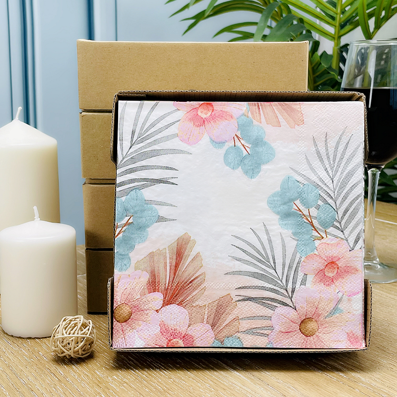 IOOJA高档方形印花餐巾纸纸巾