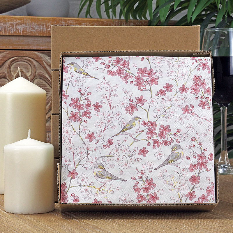 三层加厚中国风春节喜鹊腊梅印花餐巾纸家用餐垫粉色花朵彩色纸巾,洗护清洁剂/卫生巾/纸/香薰,餐巾纸,淘宝优惠券,粉丝福利购,淘宝优惠卷