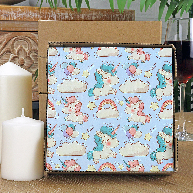 IOOJA高档方形印花餐巾纸纸巾