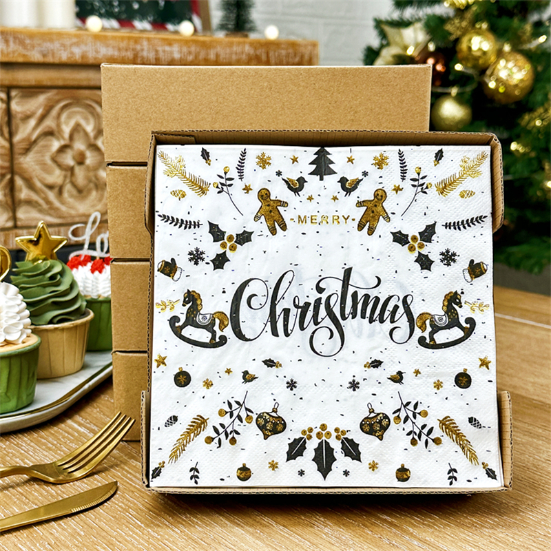IOOJA高档圣诞印花餐巾纸纸巾