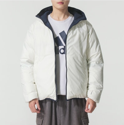 adidas双面穿休闲羽绒服保暖外套