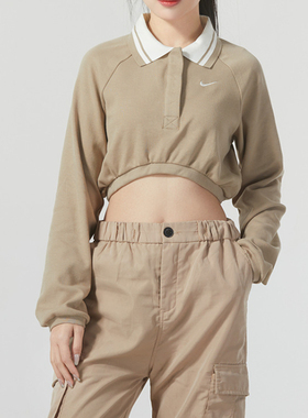 耐克女子AS W NSW CLLCTN CROP LS POLO有领运动长T恤FN1881