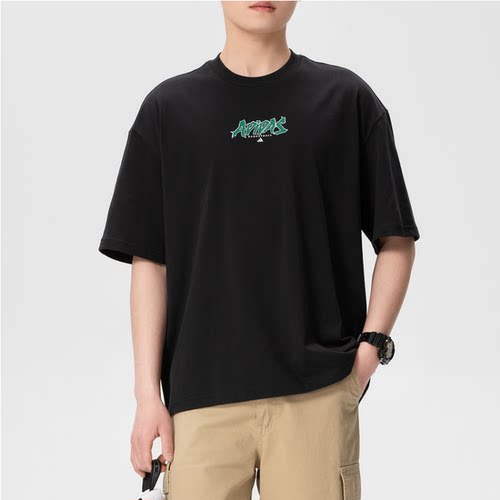 Adidas男印花运动休闲透气短袖