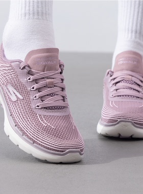 Skechers斯凯奇新款女轻量缓震休闲GOWALK 6舒适网面健步鞋124554