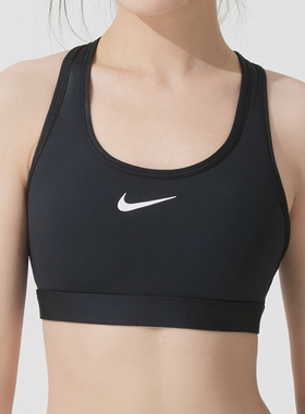 NIKE耐克女子SWSH MED SPT BRABRA运动舒适训练透气内衣DX6822