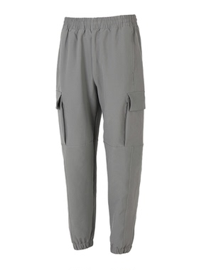 斯凯奇针织工装裤男士宽松带兜束脚梭织长裤亲肤舒适L324M063