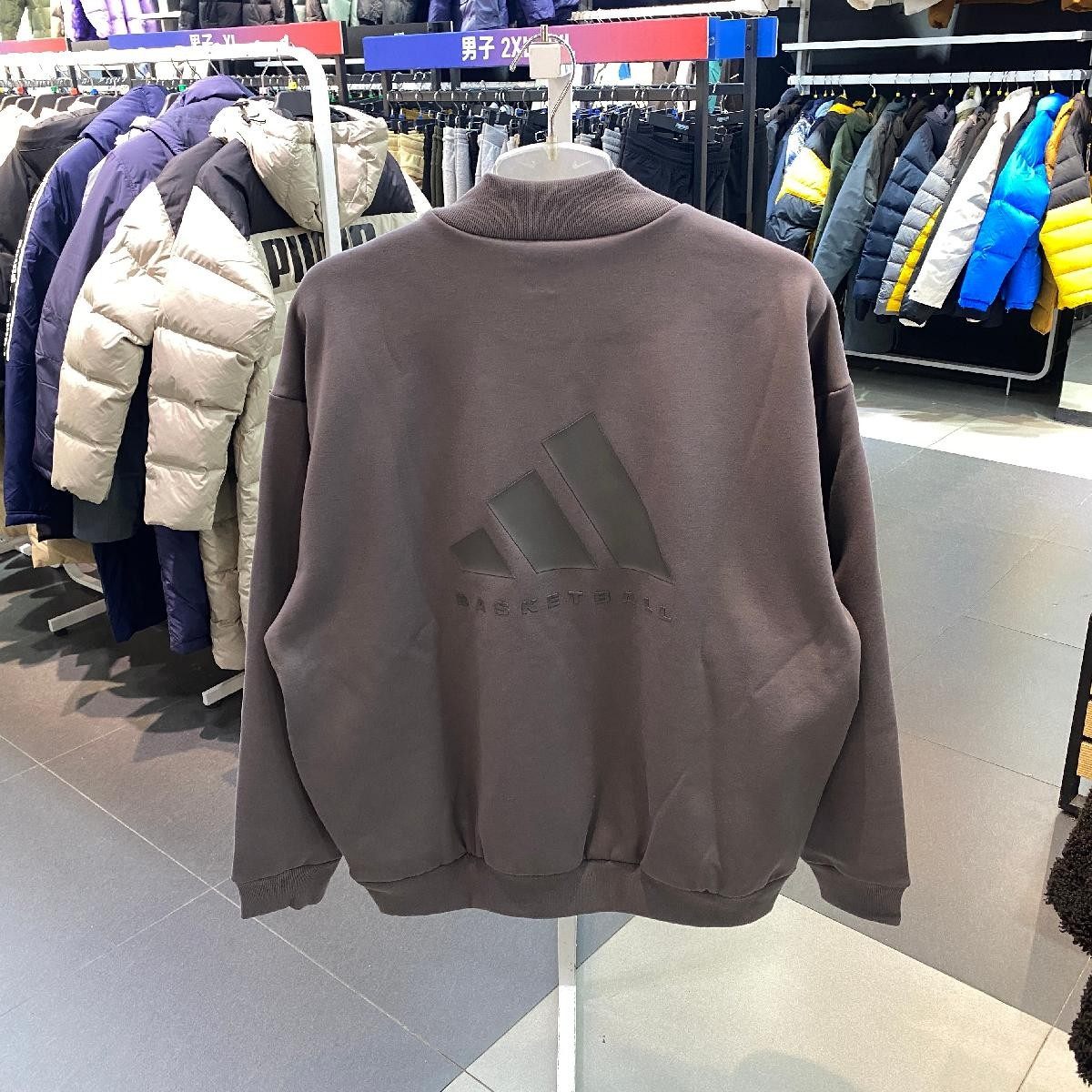 阿迪达斯男女运动加绒保暖套头衫