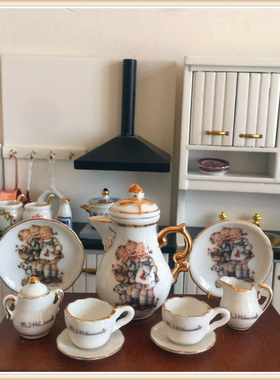 德国品牌喜姆娃微缩陶瓷茶具/BLYTH6分/BJD6分/ MK6分/迷你厨房