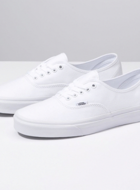 韩国代购Vans范斯Authentic经典款纯白低帮男女帆布鞋VN000EE3W00