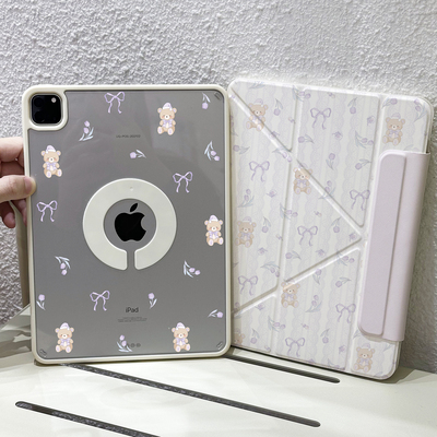 适用iPadpro保护壳2026新款磁吸ipadair7保护套第11/10代3+y折双面夹air65可旋转11寸防摔mini6苹果平板7防弯