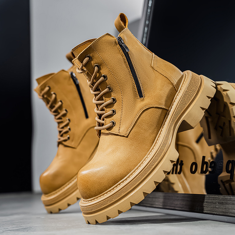 马丁靴男秋冬季高帮英伦风工装靴