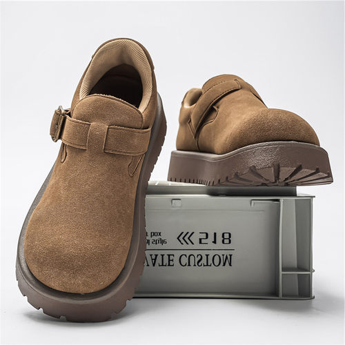 春季英伦男士厚底增高勃肯鞋