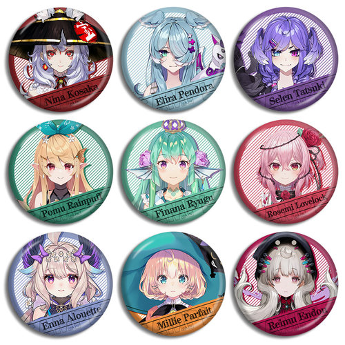 彩虹社徽章吧唧周边现货