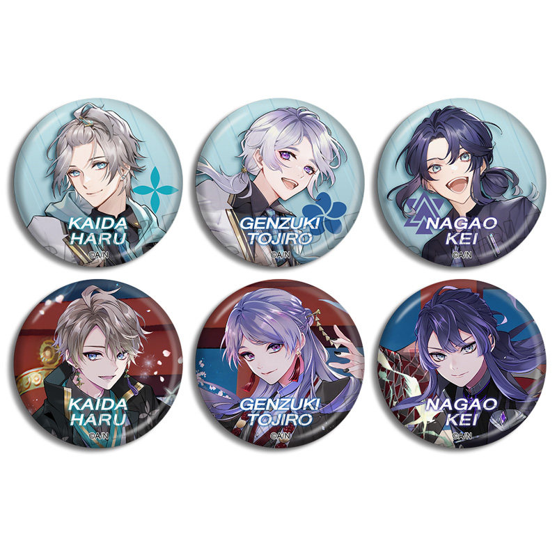 彩虹社vΔlz2周年纪念徽章弦月藤士郎甲斐田晴长尾景吧唧周边现货