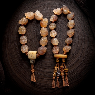 卡杰格朵.藏式编绳羊角手串