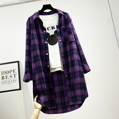 休闲单排多扣格子衬衫外套高端