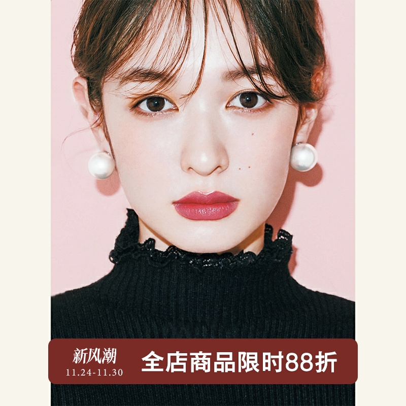 超大颗日本进口棉花珍珠气质耳钉
