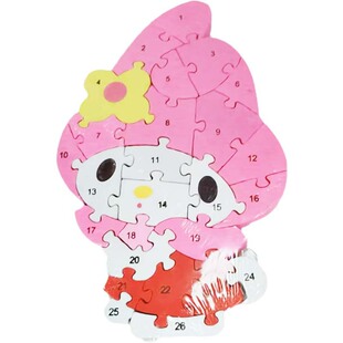 儿童益智木质美乐蒂拼图玩具积木26英文字母数字宝宝早教启蒙认知