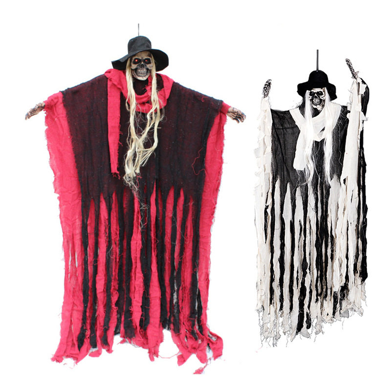 万圣节装饰道具吊鬼屋酒吧ktv恐怖发光发声电动大鬼小吊鬼尖叫鬼