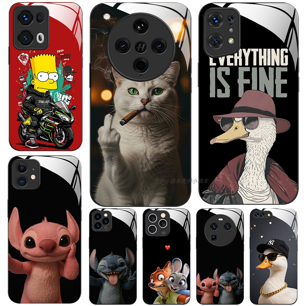 高清钢化玻璃壳适用OPPO个性潮流