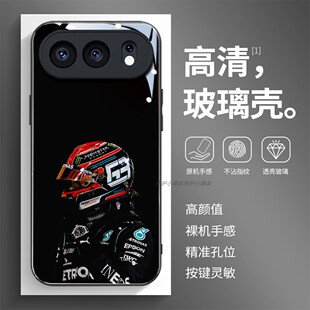 玻璃手机壳适用荣耀500 400 300PRO200 100 50 60 70 90GT80X60X50 George Russell乔治·拉塞尔黑