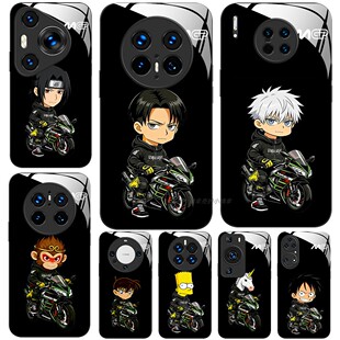 玻璃手机壳适用华为Mate80 70 60PRO40E40MAX50P30P40P50P60P70PURA 机车卡通动漫系列原创