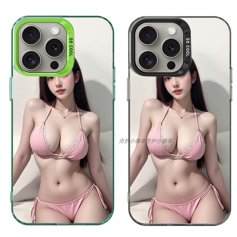 大孔硬壳手机壳适用苹果iPhone17Pro16Max13Pro15XS14XR8X7plus12SE11 美女6