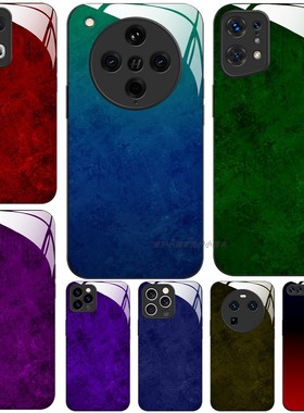 玻璃手机壳适用OPPO FINDX8 PRO X7X6X5X3RENO13RPO12 11K12K11K10  高级紫色绿红蓝