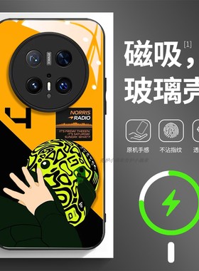 磁吸玻璃手机壳适用华为mate80pura70mate60pro max plus ultra 兰多·诺里斯 4F1